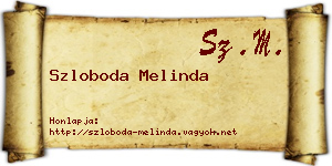 Szloboda Melinda névjegykártya