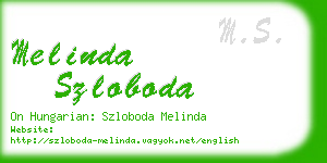 melinda szloboda business card